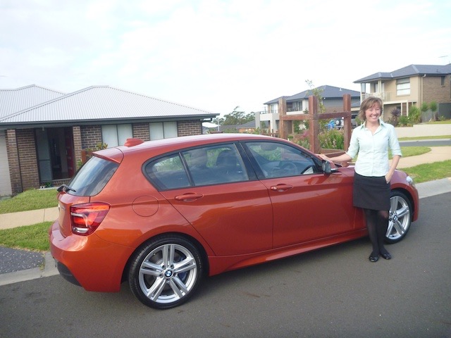 Kate shows off her car when it first arrives home:  30th January