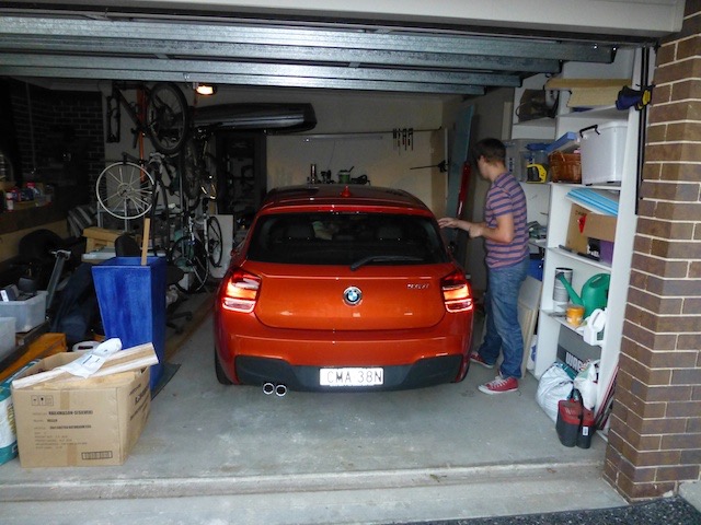 Andrew has cleared the garage so the new car can fit. This shot leaving for work 1st February