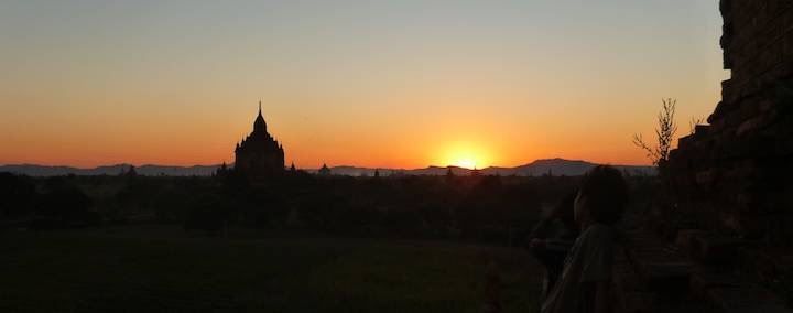 We climbed up some internal stairs on one for a view of sunset.