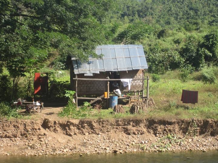  A small home by the riverside.