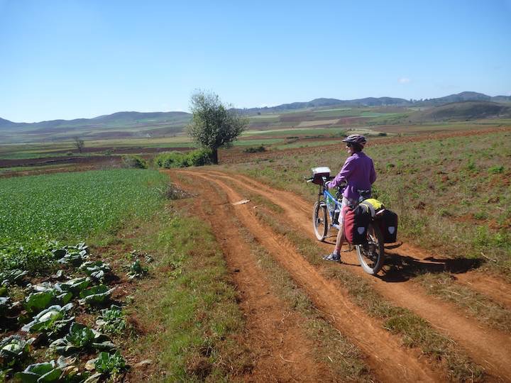 We took a shortcut on a very small road which deteriorated into a track.