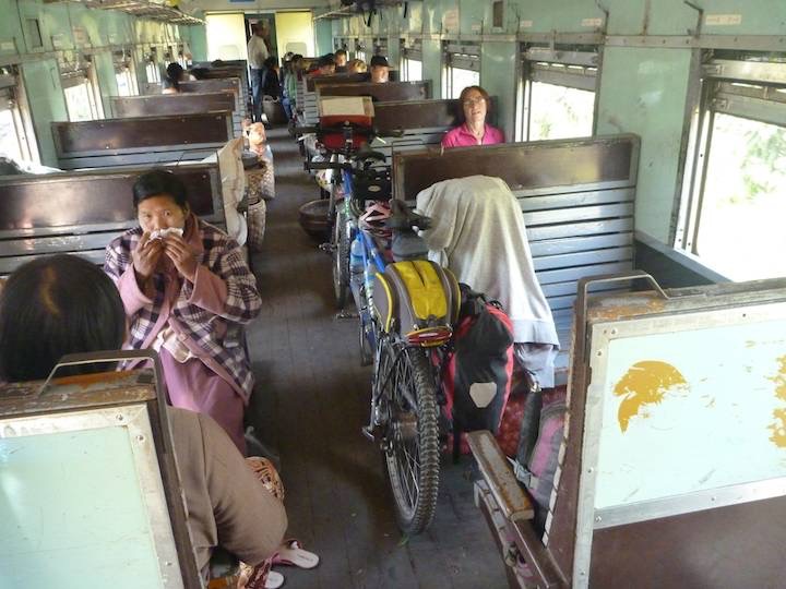 Passengers and ticket collector just squeezed past as if it was normal.