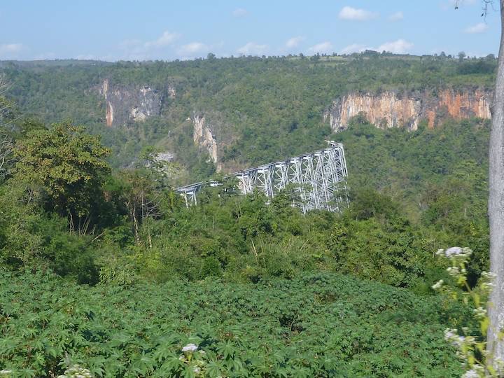 The Gokteik Viaduct built in 1901by a US company it was then the second highest rail bridge.