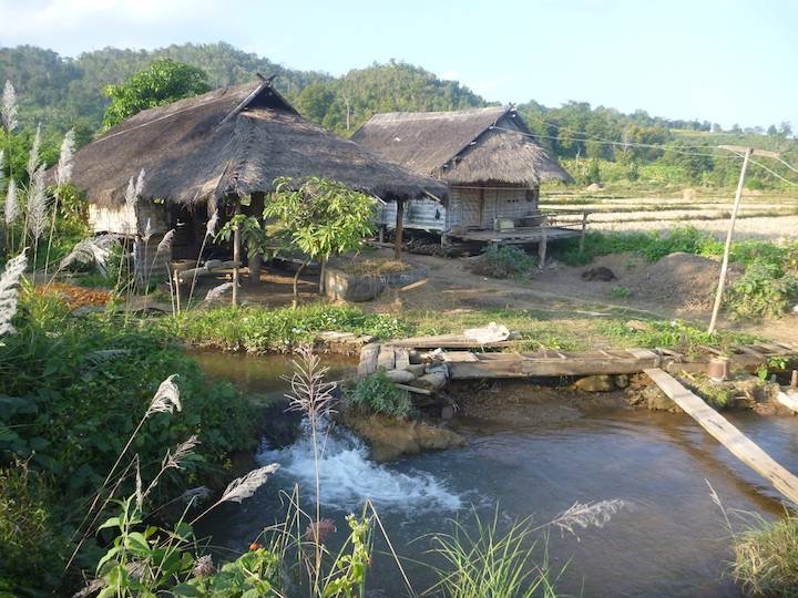 A farm house on the creek just below the falls.