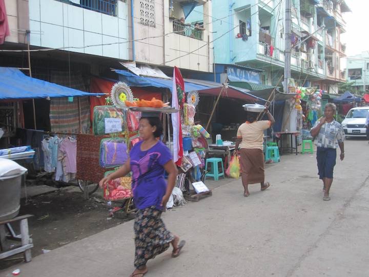 A street scene as we rode by